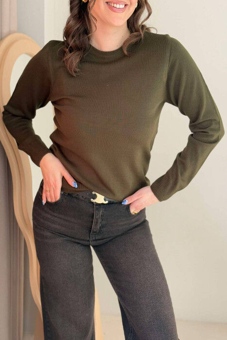 BLUZË E THJESHTË PËR FEMRA NË NGJYRËN JESHILE - 3