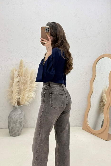 BLUZE ME MENGE TE GJATA PER FEMRA NE NGJYRE BLU - 2