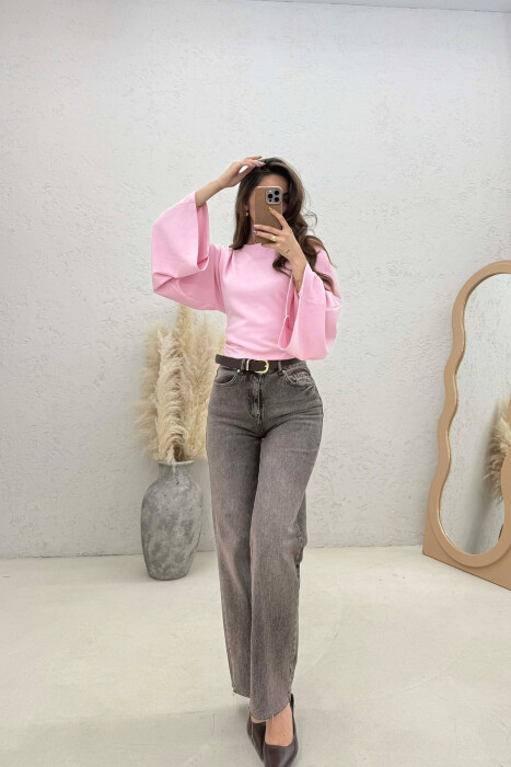 BLUZE ME MENGE TE GJATA PER FEMRA NE NGJYRE ROZE - 3