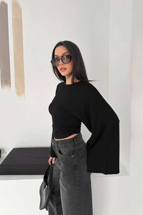 BLUZE ME MENGE TE GJATA PER FEMRA NE NGJYRE TE ZEZE - 2