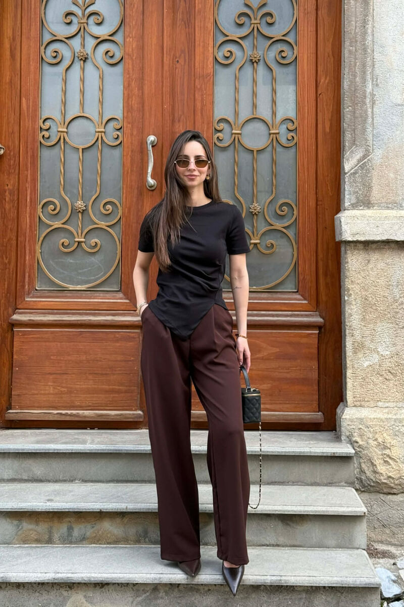 BLUZE ME MENGE TE SHKURTA PER FEMRA NE NGJYRE TE ZEZE - 5