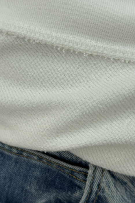 BLUZË ME PUSH DHE SHKRIM CHICAGO NË PJESËN PARA PËR MESHKUJ NË NGJYRË TË BARDHË - 5