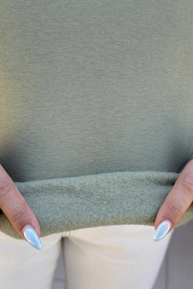 BLUZË ME PUSH ME ZINXHIR PËR FEMRA NË NGJYRËN ULLI - 4