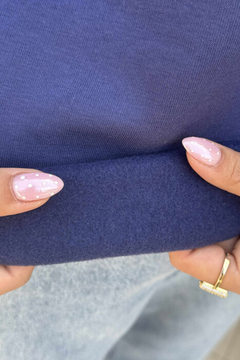 BLUZË ME PUSH NJËNGJYRËSHE DHE ME JAKË ME ZINXHIR PËR FEMRA NË NGJYRËN LEJLA TË ERRËT - 5