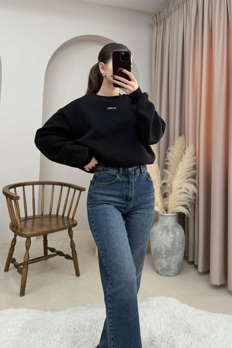 BLUZE ME SHKRIM STUDIO DHE BEL ELASTIK PER FEMRA NE NGJYRE TE ZEZE - 4