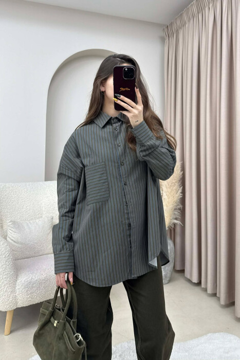 BLUZE ME VIJA DHE XHEP PER FEMRA NE NGJYRE JESHILE TE ERRET - 2