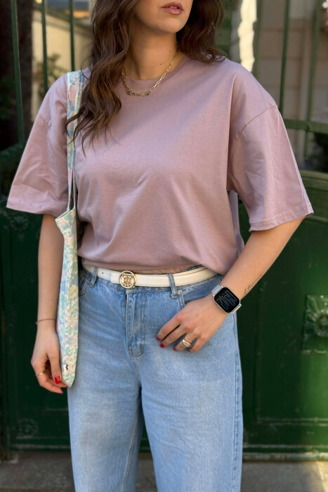 T-SHIRT NJE NGJYRESH PER FEMRA NE NGJYRE LEJLA TE ZBARDHUR+6 PALE ÇORAPE DHURATE - 4