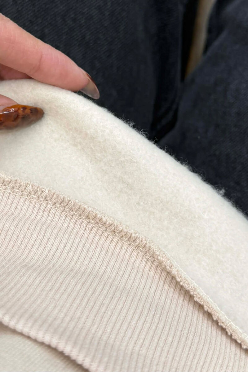 BLUZE NJE NGJYRSHE ME PRINT NE PJESEN PARA PER FEMRA NE NGJYRE BEZHE - 5