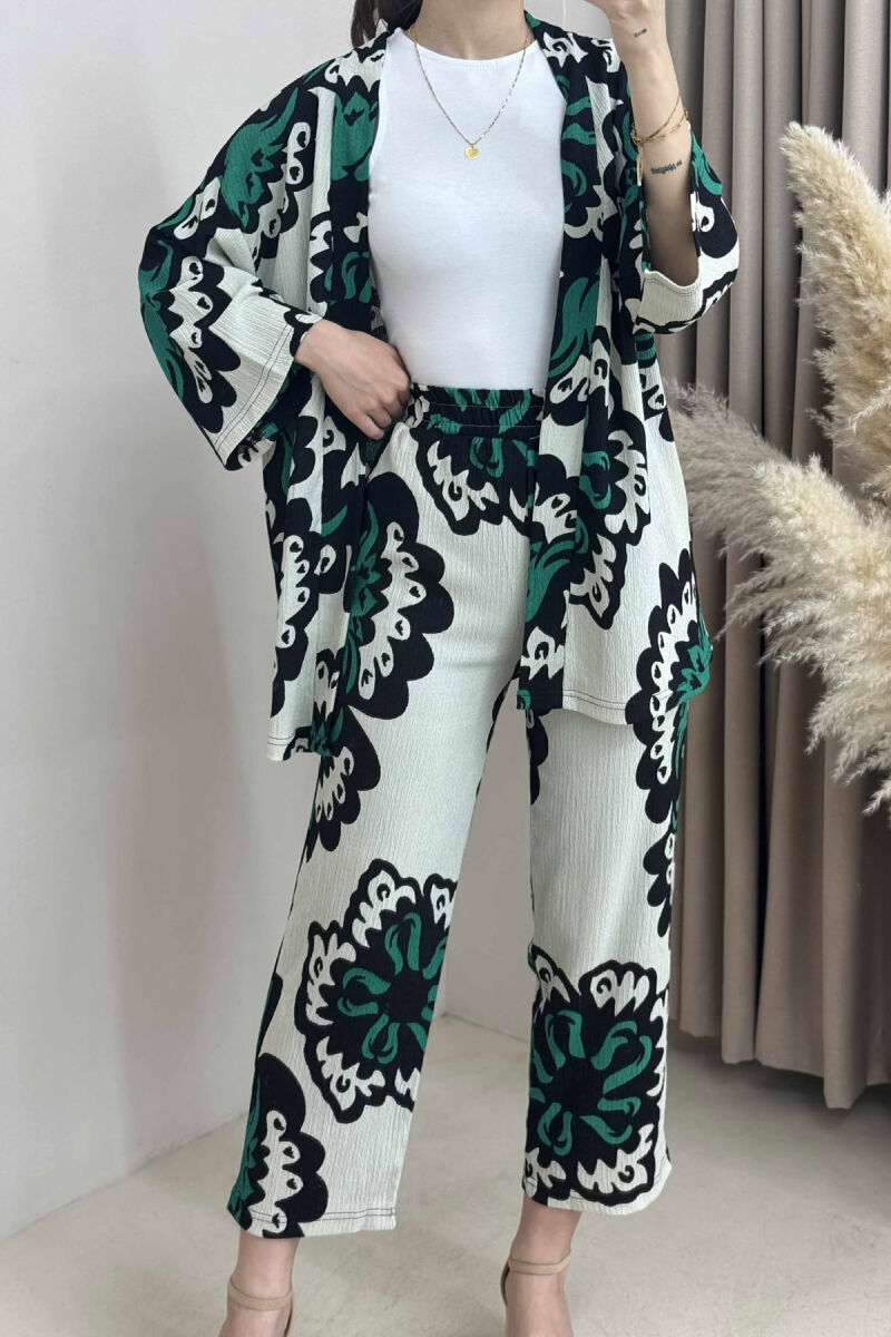 BOHO STYLE WOMEN SET GREEN/JESHILE - 4