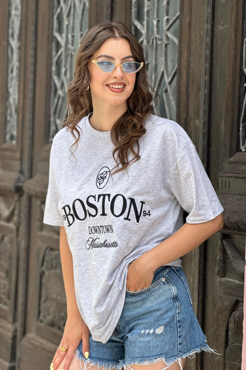 BOSTON COTTON WOMEN T-SHIRT GREY/GRI - 2