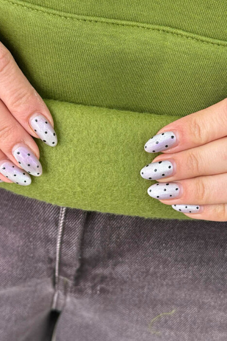 BOTH SIDE DESIGN FLUFFY WOMEN HOODIE OLIVE/ULLI - 5