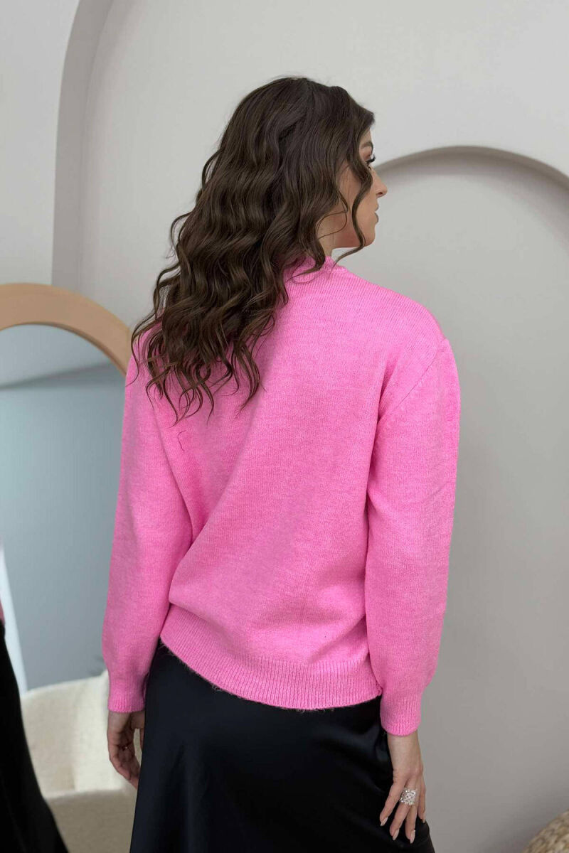 BOW DETAIL WOMEN CARDIGAN PINK/ROZE - 2