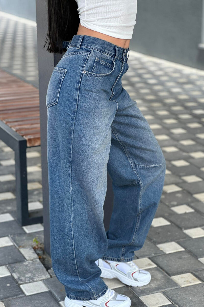 BOYFRIEND STYLE WOMAN JEANS BLUE/BLU - 5