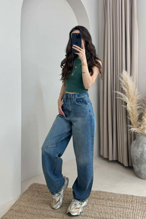 BOYFRIEND STYLE WOMAN JEANS BLUE/BLU - 2
