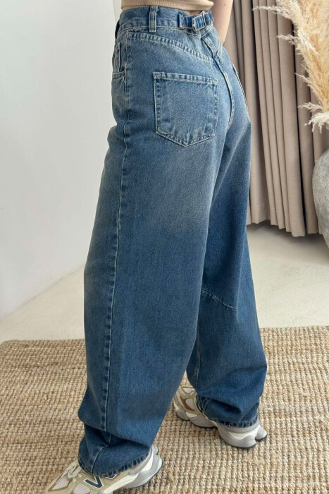 BOYFRIEND STYLE WOMAN JEANS DARK BLUE/BEE - 2