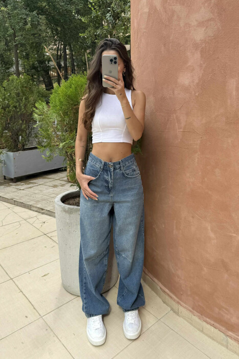 BOYFRIEND STYLE WOMAN JEANS LIGHTBLUE/BZ - 1