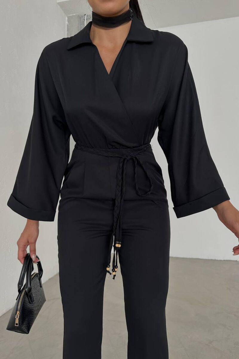 BRAID DETAILS WOMAN JUMPSUIT BLACK/ E ZEZE - 3