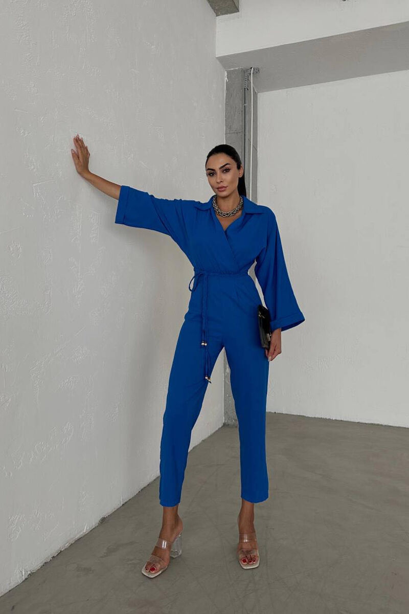 BRAID DETAILS WOMAN JUMPSUIT BLUE/BLU - 1