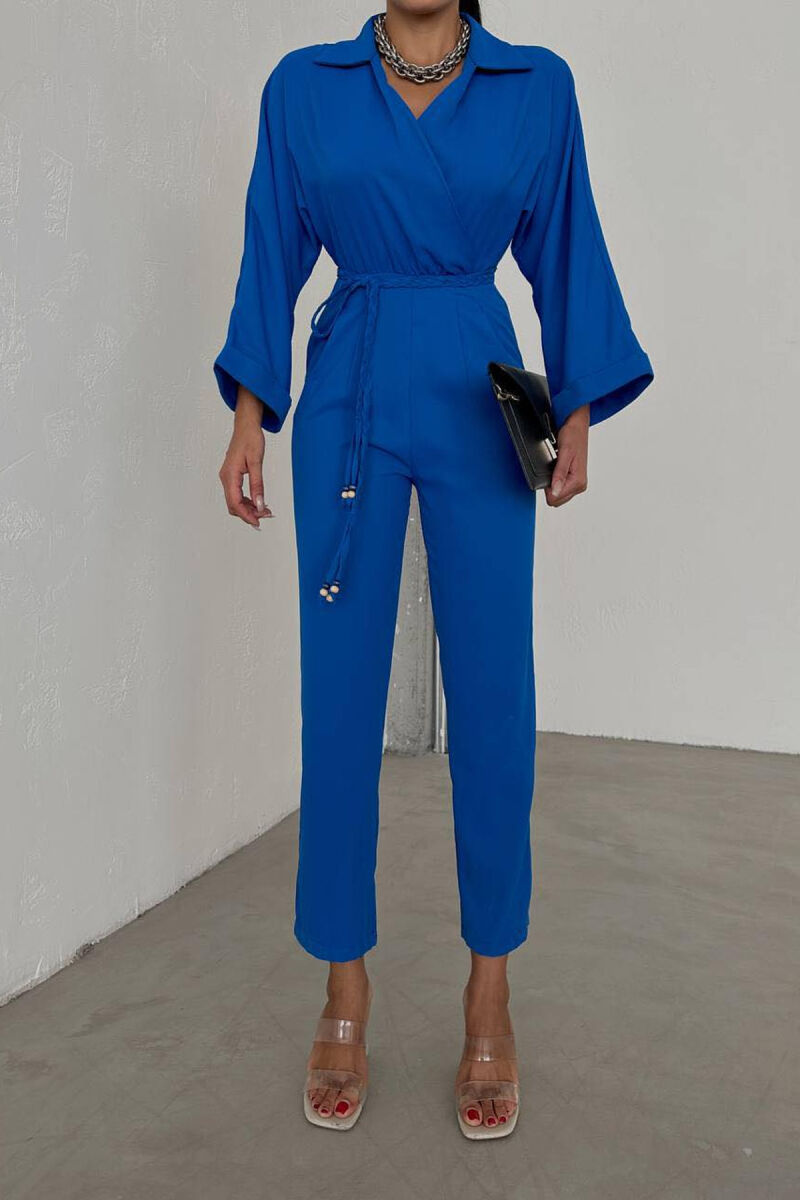 BRAID DETAILS WOMAN JUMPSUIT BLUE/BLU - 3