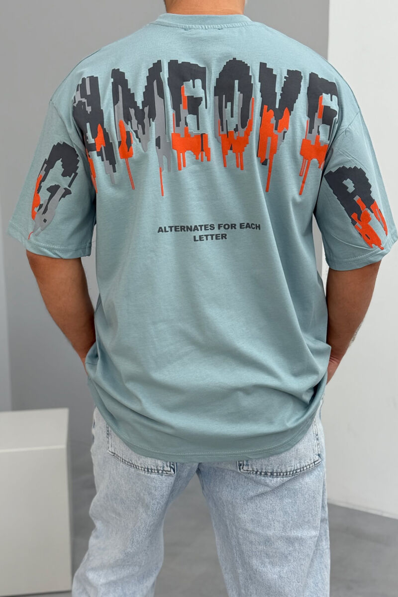 BRAND WRITTING SIMPLE MEN T-SHIRT MINT/MENTE - 3