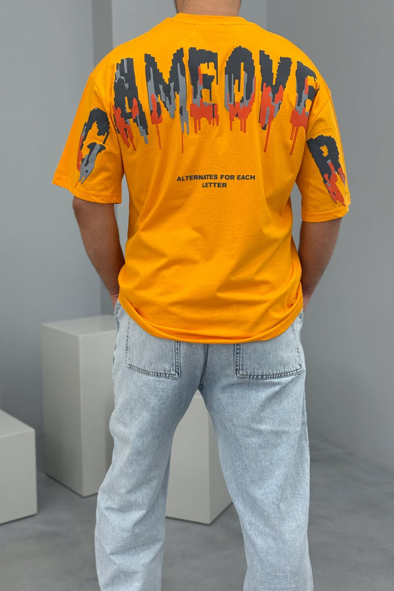 BRAND WRITTING SIMPLE MEN T-SHIRT YELLOW/E VERDHE - 3