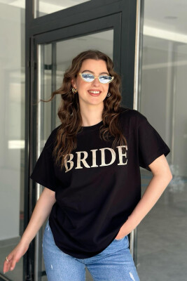 BRIDE COTTON WOMAN T-SHIRT BLACK/ E ZEZE 