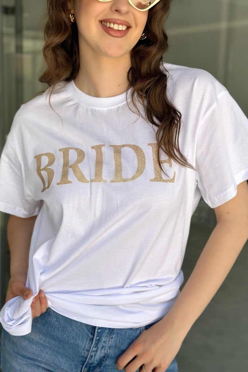 BRIDE COTTON WOMAN T-SHIRT WHITE-E BARDHE - 2