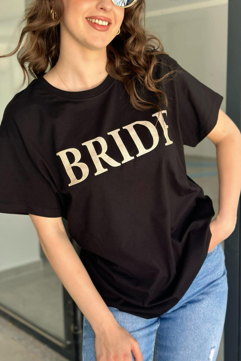 BRIDE T-SHIRT PËR FEMRA E ZEZË - 2