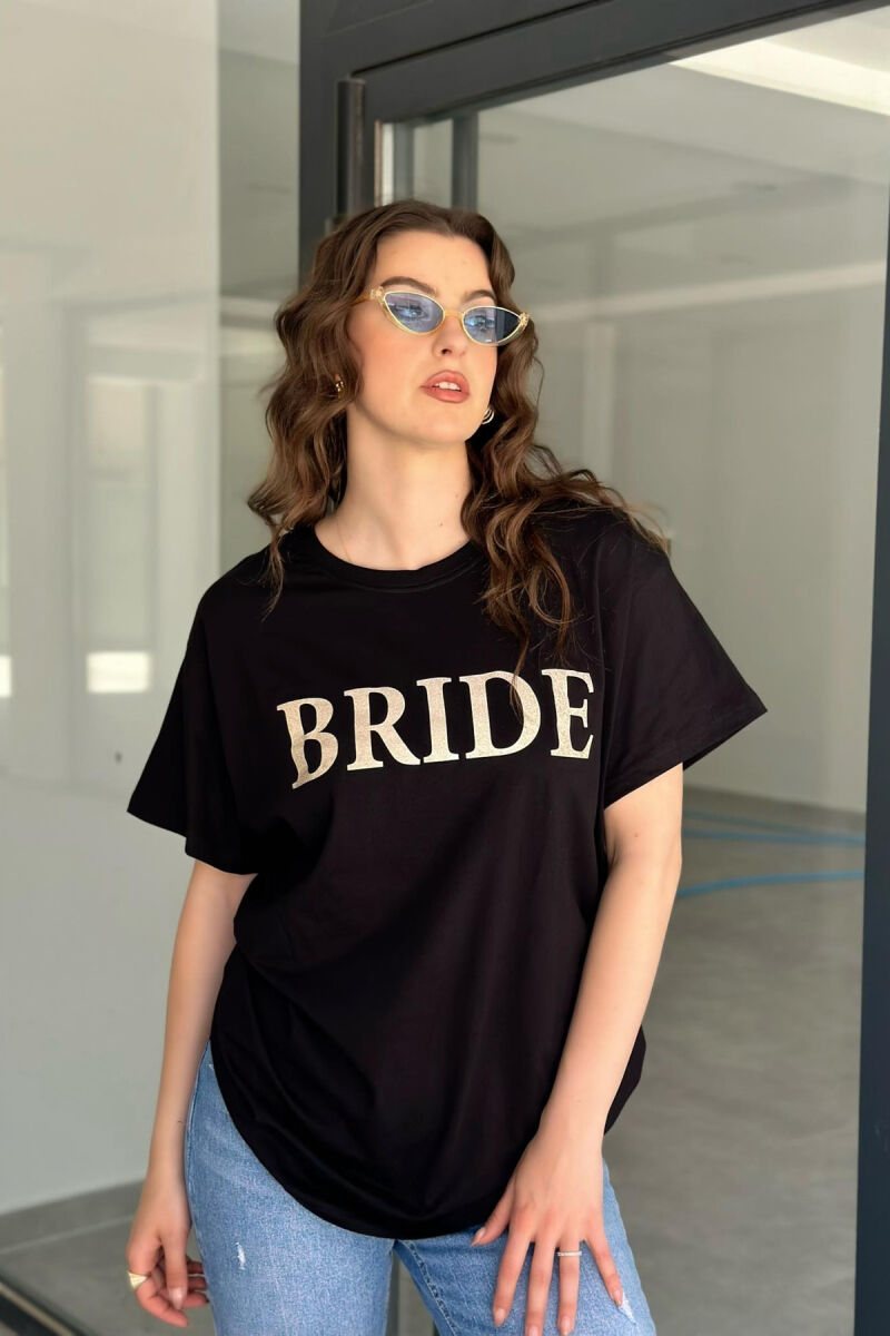 BRIDE T-SHIRT PËR FEMRA E ZEZË - 3