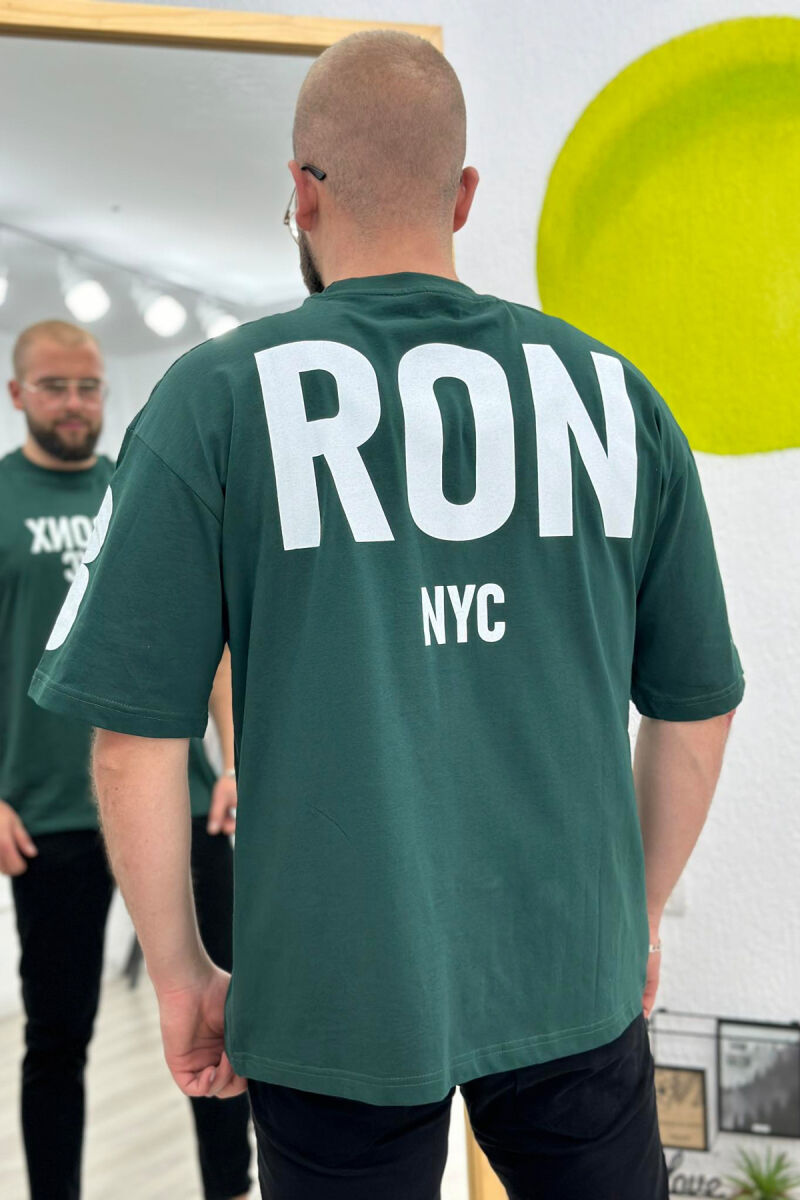 BRONX NYC COTTON MEN T-SHIRT GREEN/JESHILE - 2