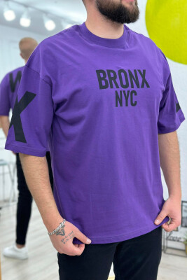 BRONX NYC COTTON MEN T-SHIRT PURPLE/LEJLA 