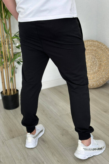 BROOKLYN COTTON MEN SWEATPANTS BLACK/ E ZEZE - 3