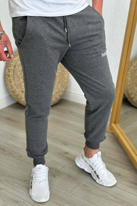 BROOKLYN COTTON MEN SWEATPANTS GREY/GRI - 2