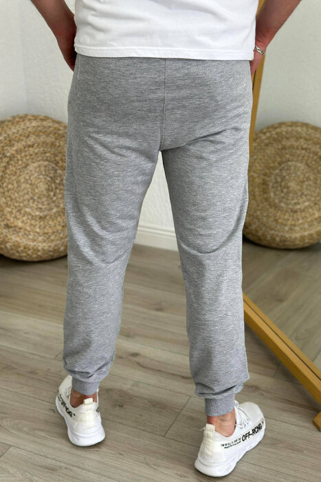 BROOKLYN COTTON MEN SWEATPANTS LIGHT GREY/GZ - 4
