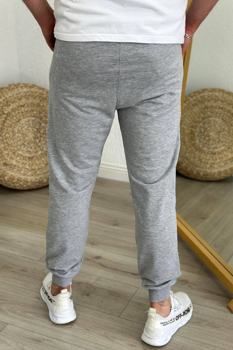 BROOKLYN COTTON MEN SWEATPANTS LIGHT GREY/GZ - 4