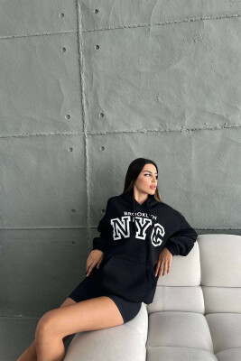 BROOKLYN SIMPLE WOMEN HOODIE BLACK/ E ZEZE 