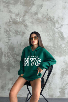 HOODIE BROOKLYN PËR FEMRA NË NGJYRË JESHILE 