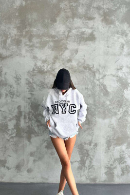 BROOKLYN SIMPLE WOMEN HOODIE LIGHT GREY/GZ 