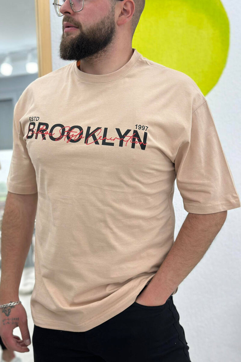 BROOKLYN WRITTINGS MEN TSHIRT BEIGE/BEZHE - 1