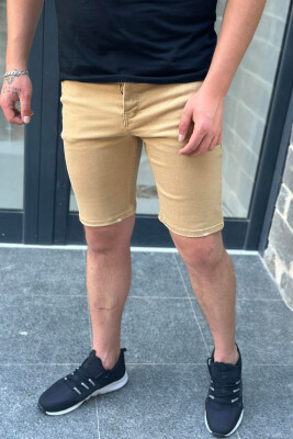 BROWN SHORTS MAN JEANS LIGHT BROWN/KAZB 