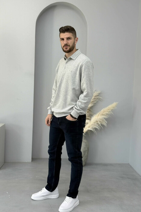 XHINSE NJË NGJYRËSHE ME BUTON TË FSHEHUR PËR MESHKUJ NË NGJYRË BLU TË ERRËT - KLAUDIO FASHION