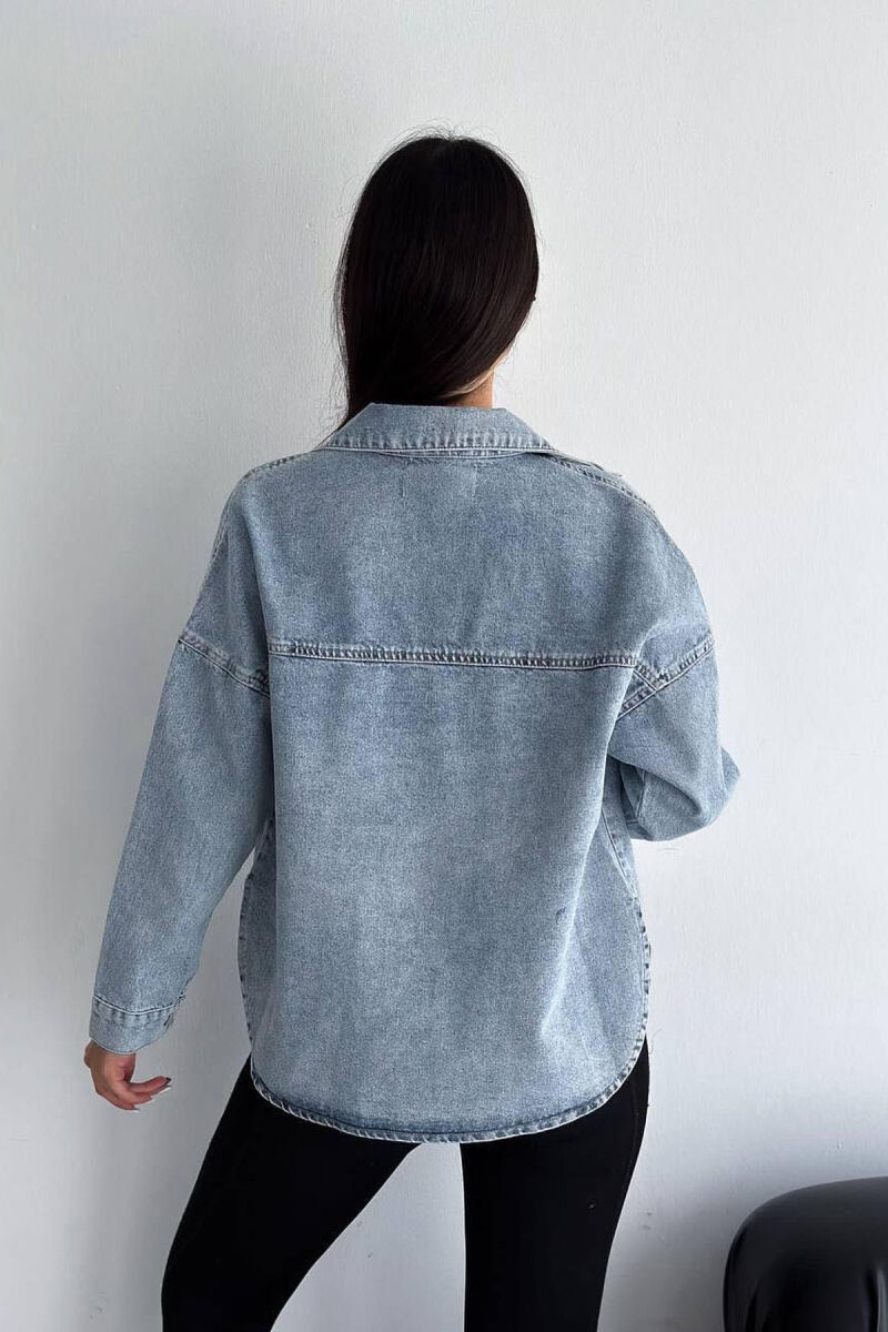 BUTTON JEAN WOMEN JACKET LIGHTBLUE/BZ - 2