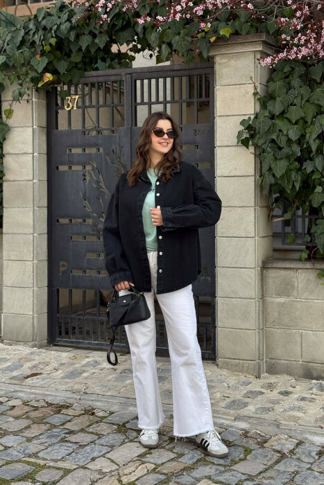 XHAKETE E THJESHTE XHINS ME BUTONA PER FEMRA NE NGJYRE TE ZEZE - KLAUDIO FASHION