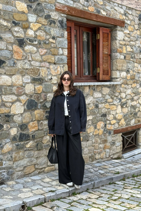 XHAKETE E THJESHTE XHINS ME BUTONA PER FEMRA NE NGJYRE GRI TE ERRET - KLAUDIO FASHION