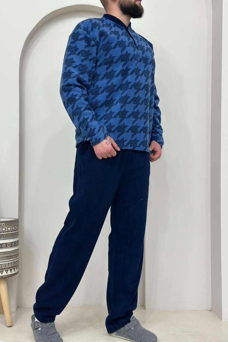 BUTTONED SIMPLE MEN PYJAMAS BLUE/BLU - 2