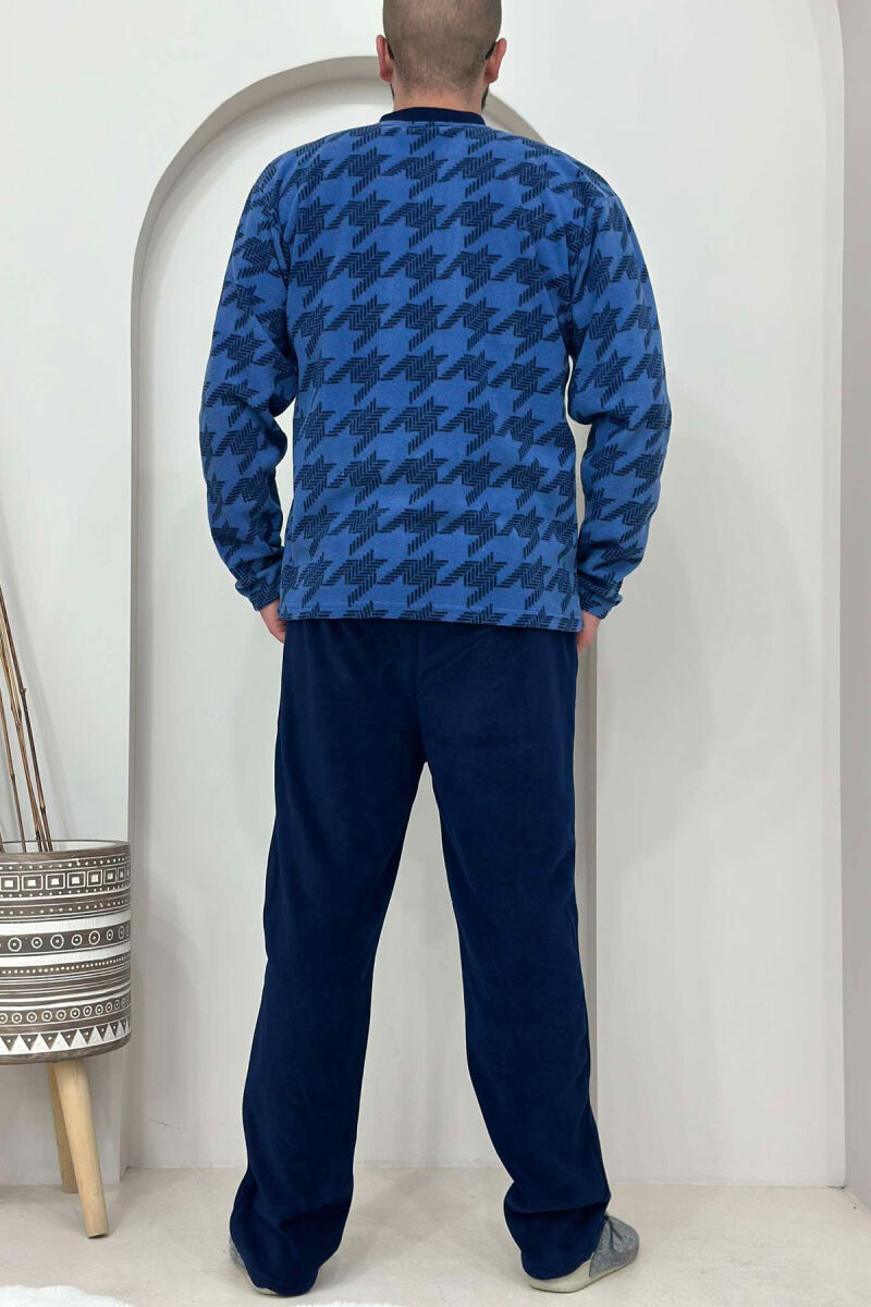 BUTTONED SIMPLE MEN PYJAMAS BLUE/BLU - 3