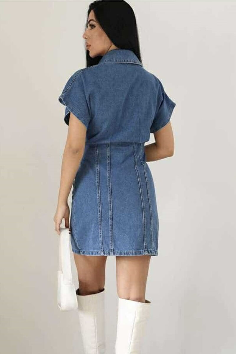 BUTTONS DENIM WOMEN DRESS LIGHTBLUE/BZ - 3