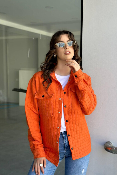 BUTTONS POCKET WOMAN SHIRT DARK ORANGE/POE - 2