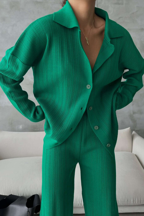 BUTTONS POLO NECK WOMAN SET GREEN/JESHILE - 2