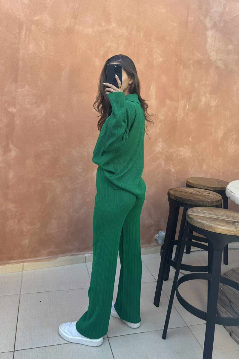 BUTTONS POLO NECK WOMAN SET GREEN/JESHILE - 2